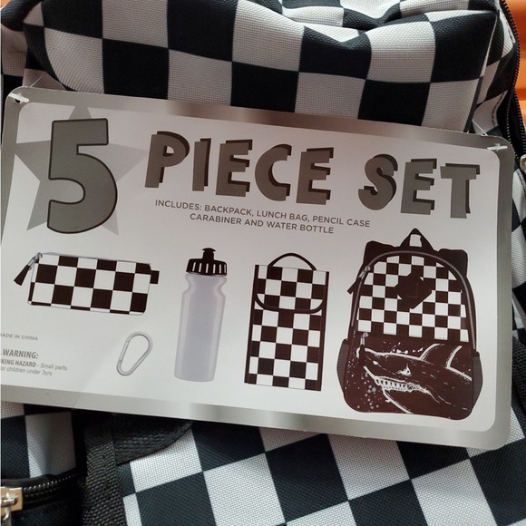 Checkered  backpack set - Picture 3 of 5